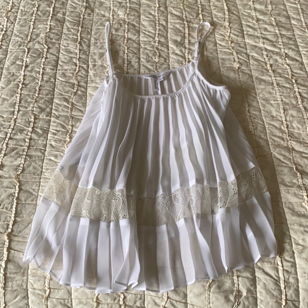 BCBG white lace tank top!